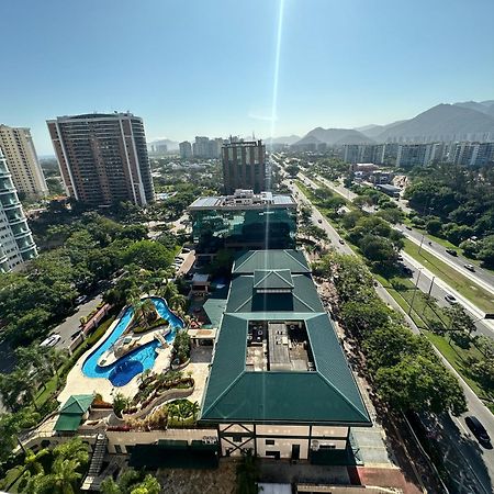 ريو دي جانيرو Flat Com Vista Panoramica -15- Na Barra Da Tijuca - Estacionamento Gratuito - Frigobar - Ar Condicionado - Piscina - Academia - Balsa Para Praia Gratis - Varanda - Vista Parcial Mar E Lagoa المظهر الخارجي الصورة
