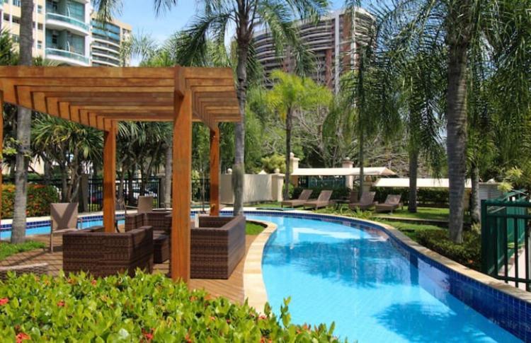 ريو دي جانيرو Flat Com Vista Panoramica -15- Na Barra Da Tijuca - Estacionamento Gratuito - Frigobar - Ar Condicionado - Piscina - Academia - Balsa Para Praia Gratis - Varanda - Vista Parcial Mar E Lagoa المظهر الخارجي الصورة