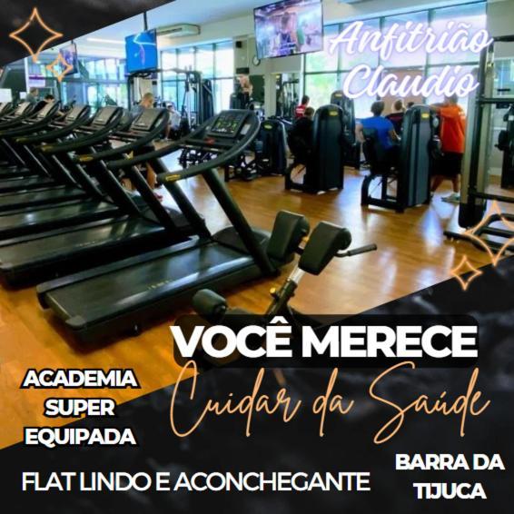 ريو دي جانيرو Flat Com Vista Panoramica -15- Na Barra Da Tijuca - Estacionamento Gratuito - Frigobar - Ar Condicionado - Piscina - Academia - Balsa Para Praia Gratis - Varanda - Vista Parcial Mar E Lagoa المظهر الخارجي الصورة